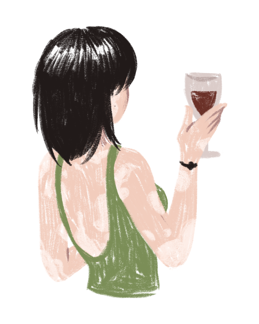 Girl and her wine